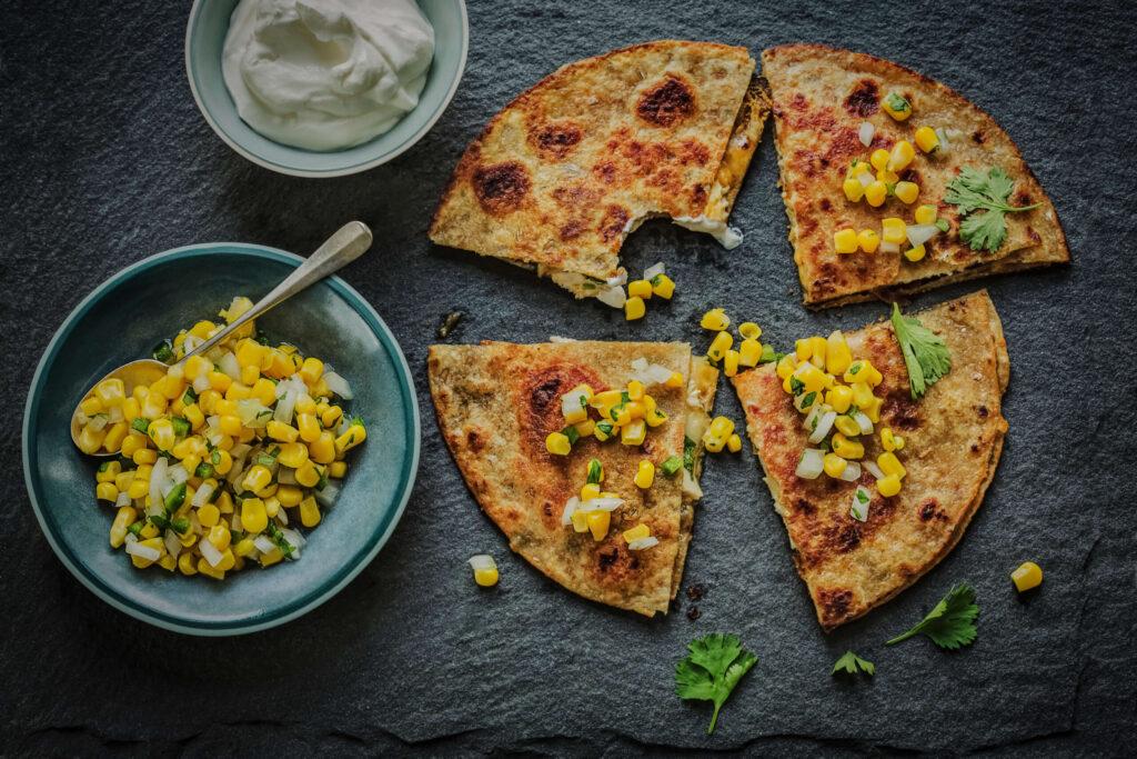 Chicken quesadilla zestyCorn cc