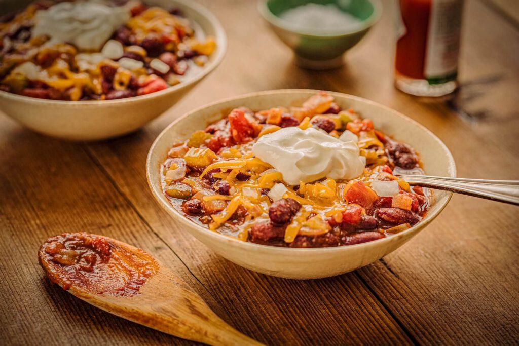 Quick kidney bean chili cc