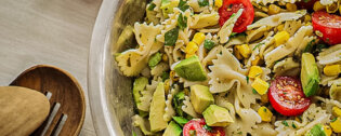 Avocado Pesto Pasta Salad