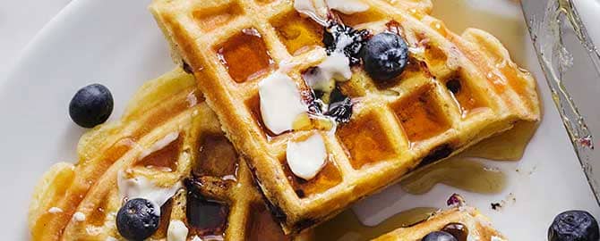 Blueberry waffles