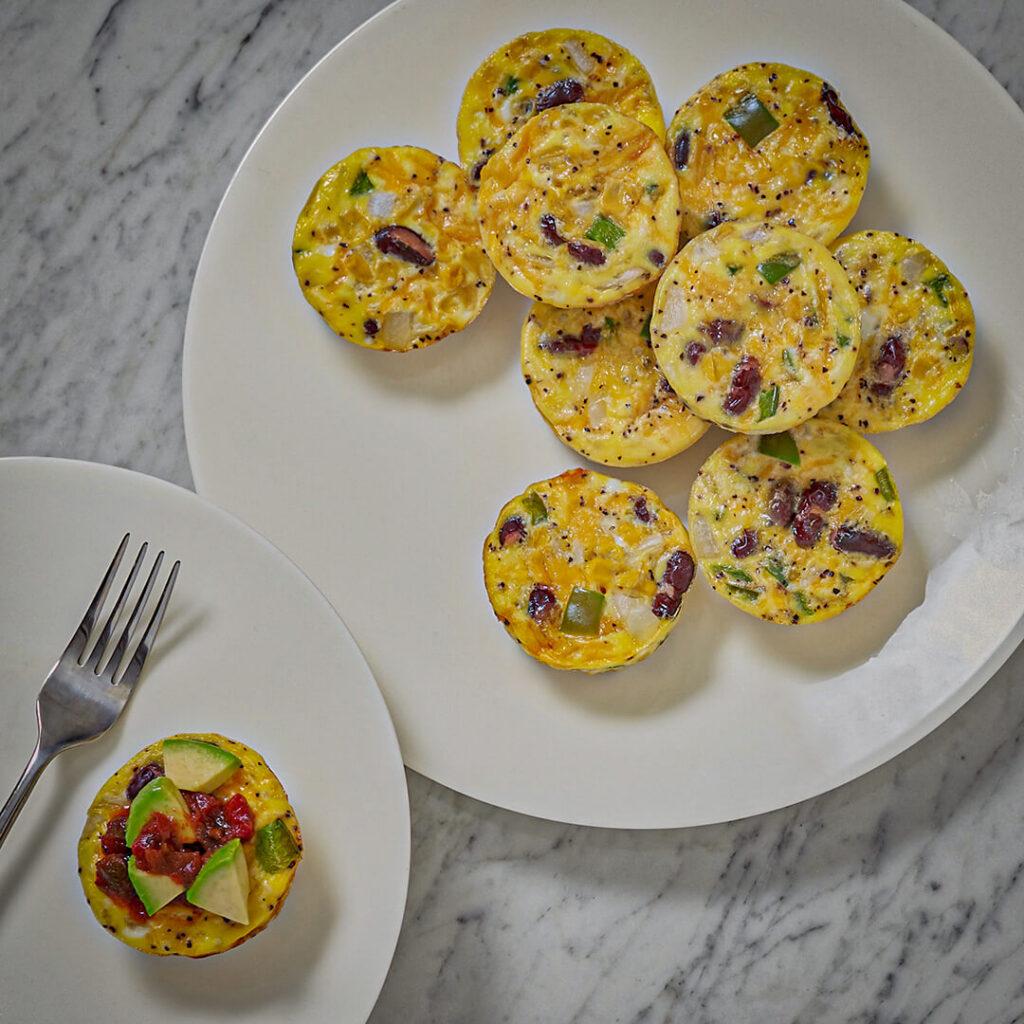 Mini southwestern veggi Fritatta cc