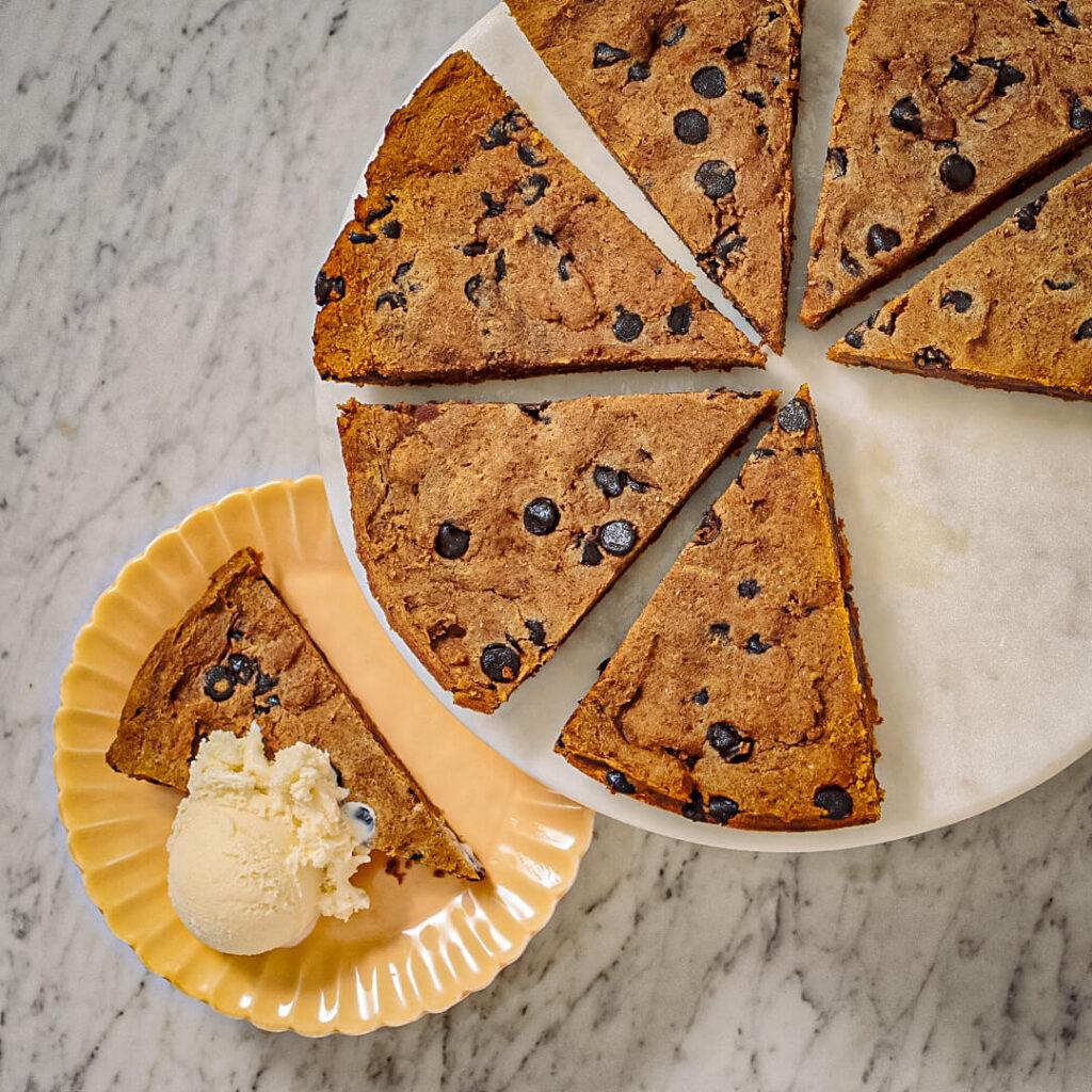 Pumpkin garbanzo bean Skillet Cookie cc