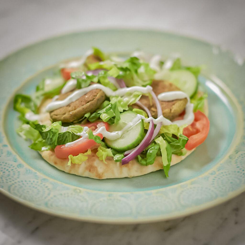 Sweet pea garbanzo bean Falafel cc