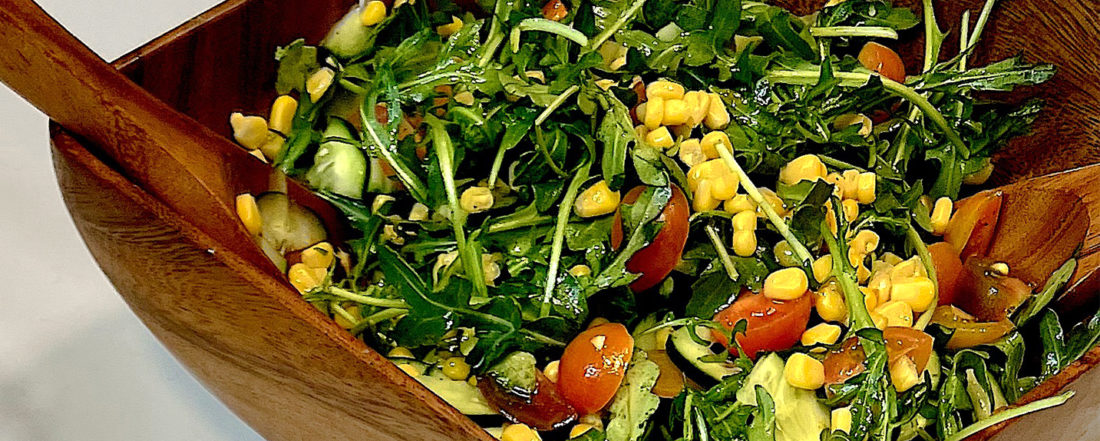 corn and arugula salad