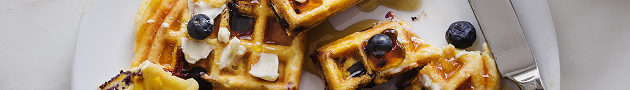 Sweet Corn and Blueberry Waffles 