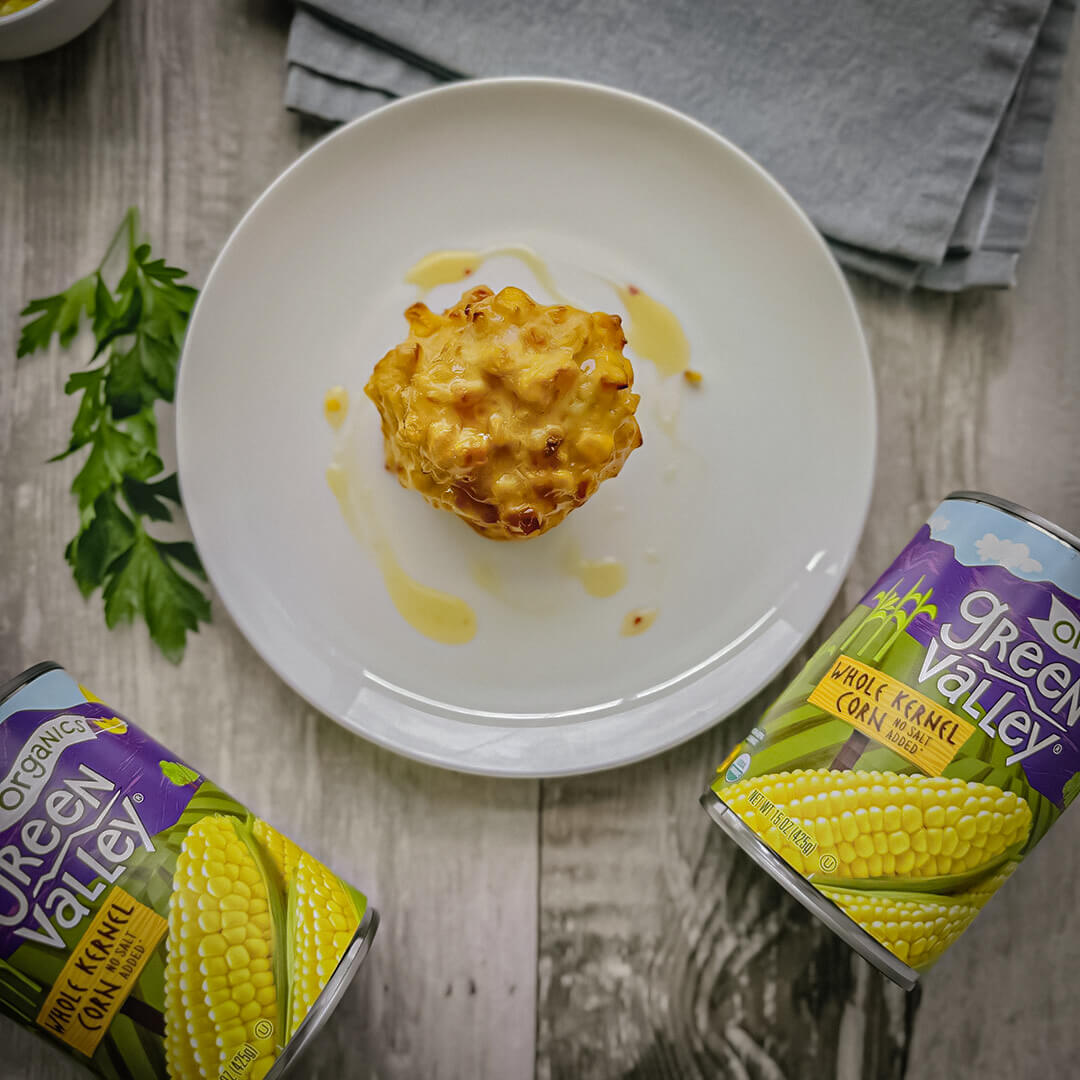 White Cheddar & Hot Honey Air-Fried Corn Fritters Recipe