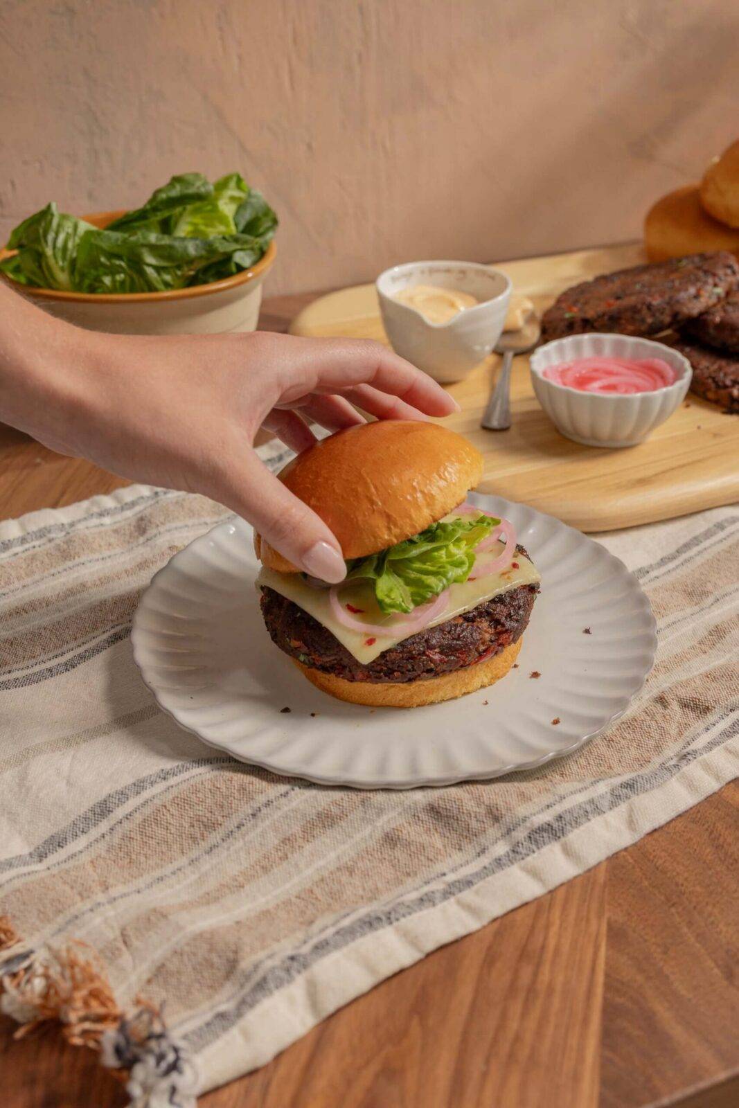 Black Bean Burgers made with Green Valley Organic Black Beans