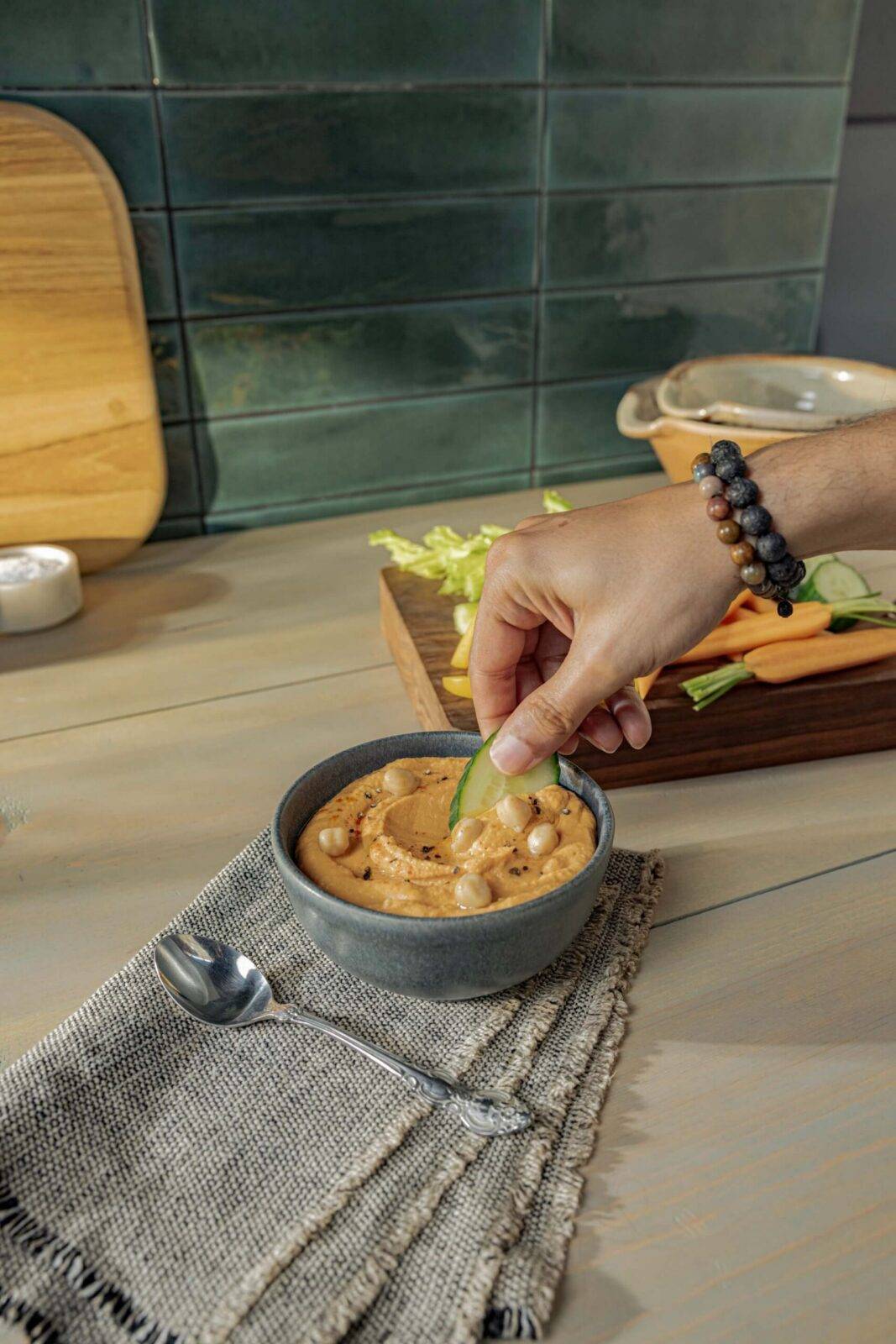Roasted Red Pepper Hummus with Green Valley Organic Garbanzo Beans