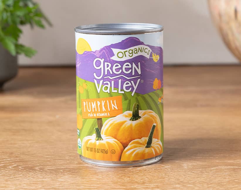 Green valley organics pumpkin canned