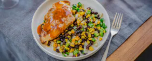 Black Bean & Roasted Corn Salsa with Chipotle Citrus Pork