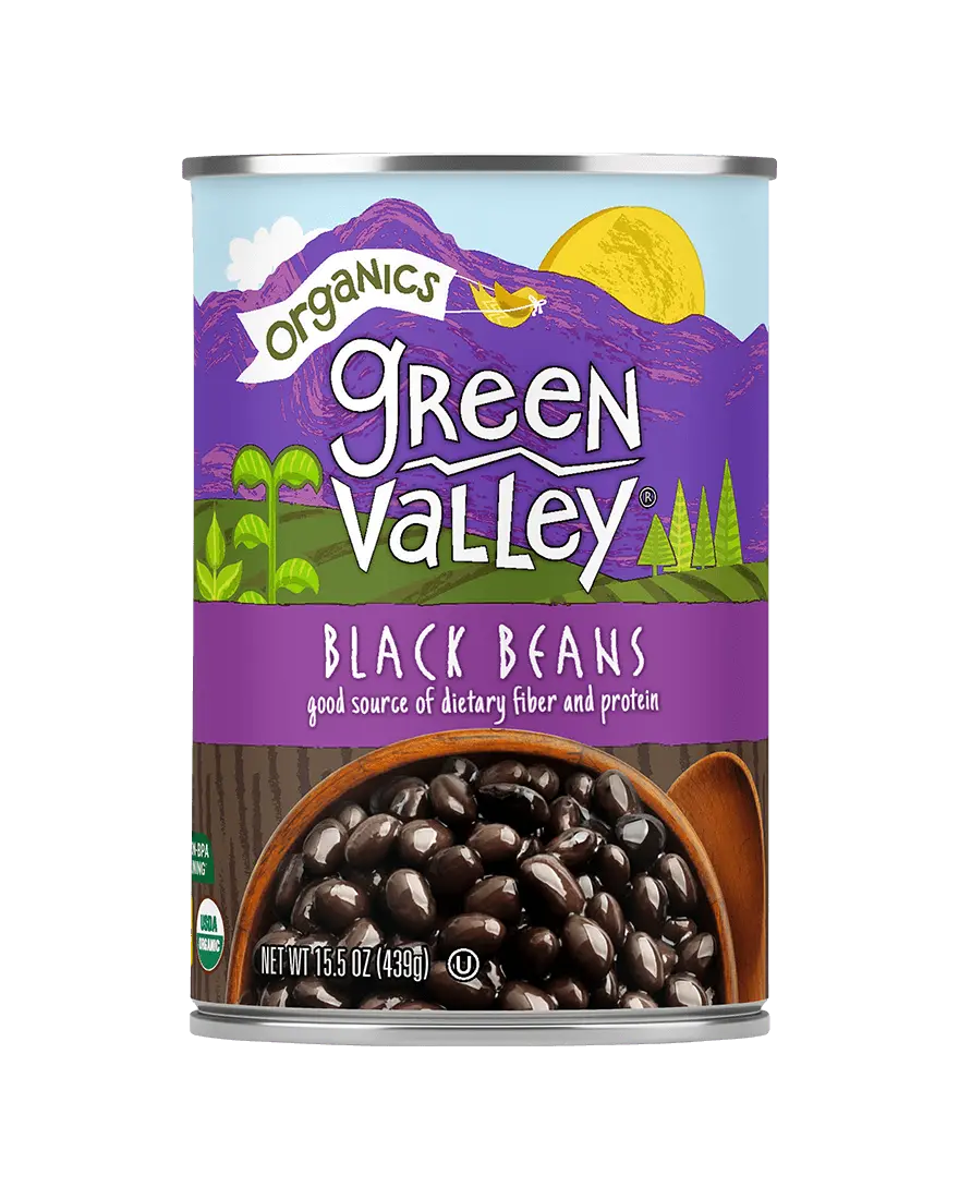 Green Valley Black Beans 15 5oz Front