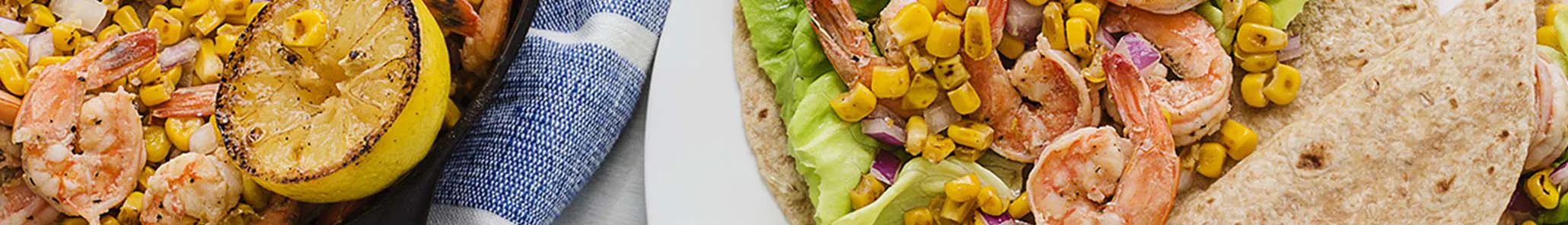 Lemon Corn Shrimp Wrap