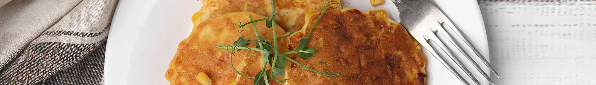 White Cheddar & Hot Honey Air-Fried Corn Fritters